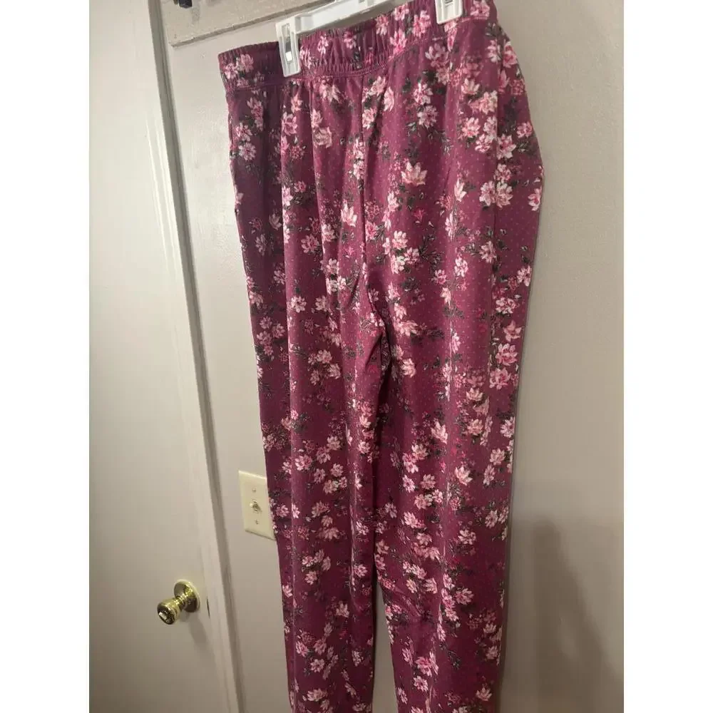 Lacey Chabert Floral Print Lounge Pants with Drawstring - Picture 4 of 6